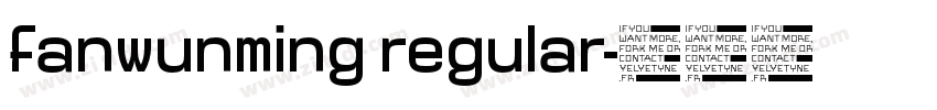 fanwunming regular字体转换